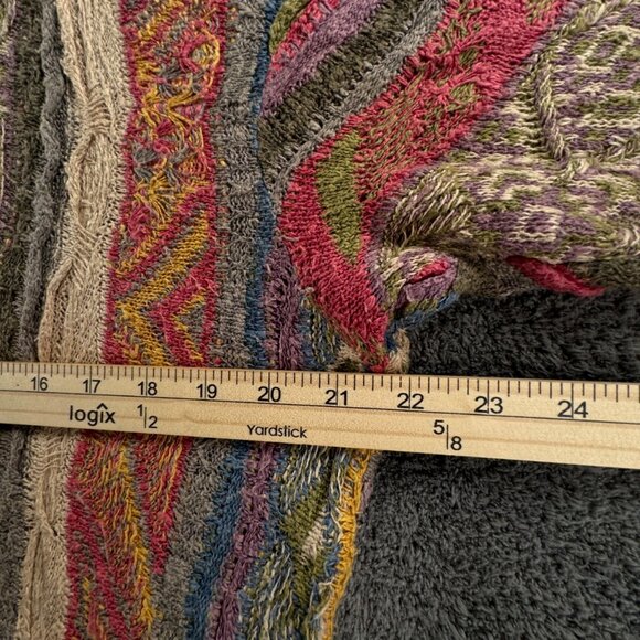 COOGI Classic Authentic Women Sweater Knit Linen Cotton Medium Colorful Multi - Picture 5 of 16